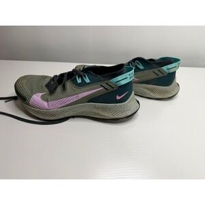 Nike Pegasus Trail 2 Womens Running Shoes Olive Green Pink Size 8.5